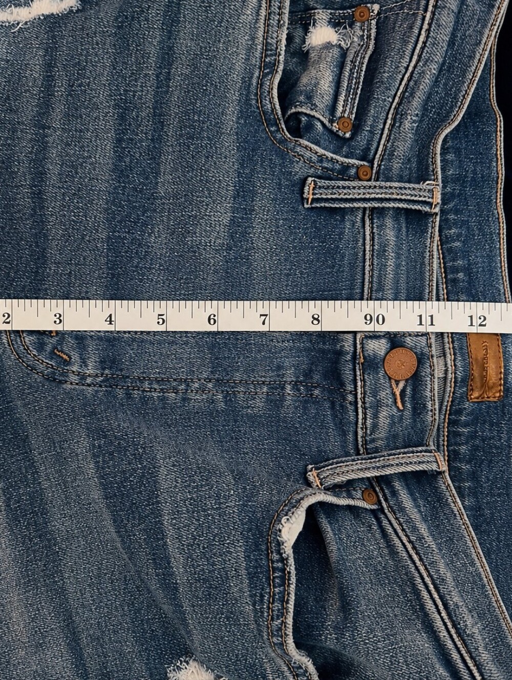 MOTHER The Tomcat Play Like A Pirate Jeans 29 Distressed Straight Crop Denim - Picture 12 of 14